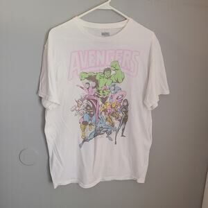 Marvel  Avengers Graphic White and pink T-shirt.size L
